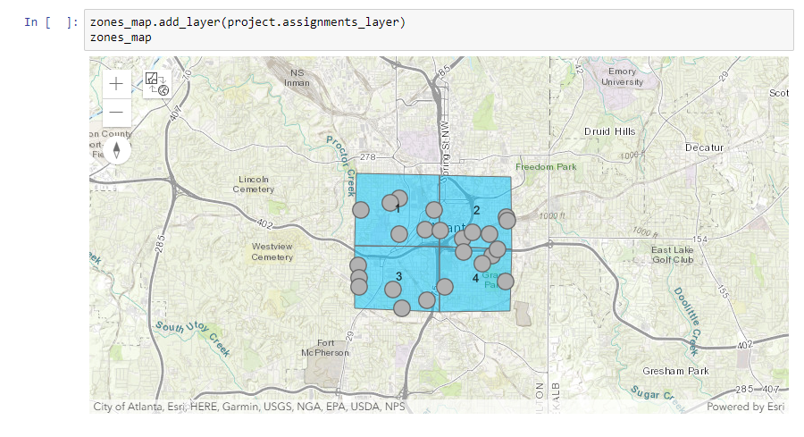 Code for adding assignments layer to map of work zones