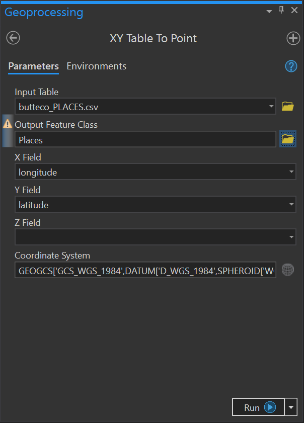 Parameters