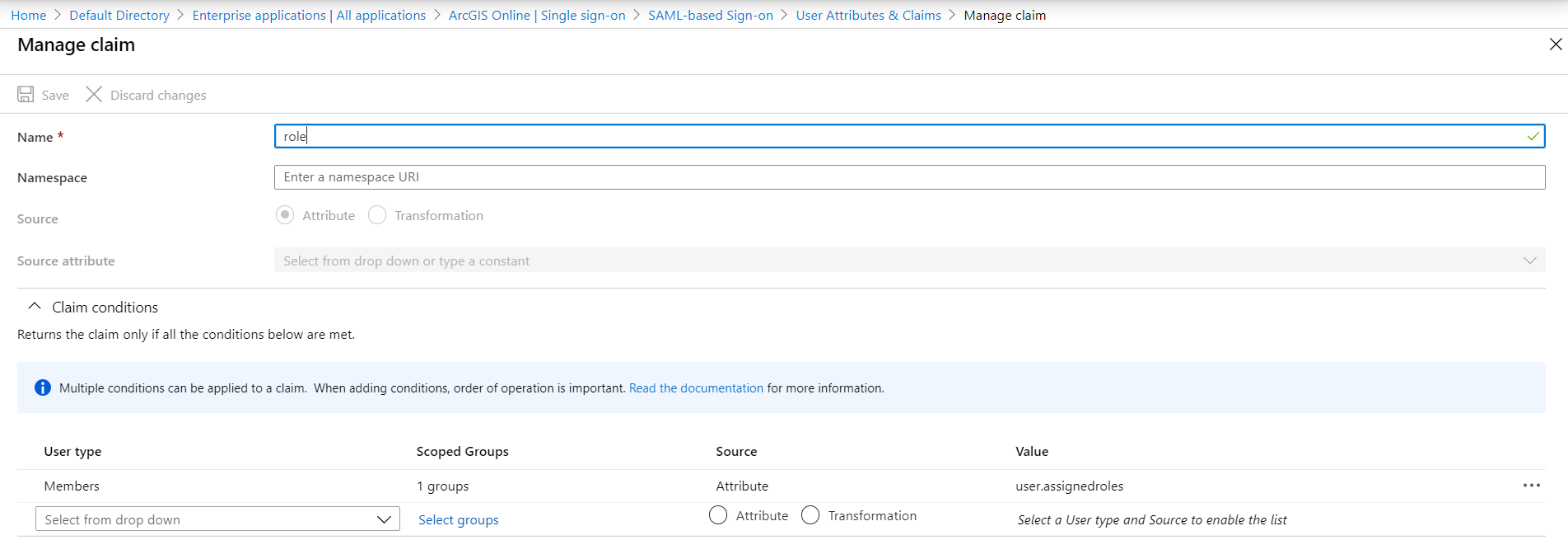 Edit Claim and Attributes - 2