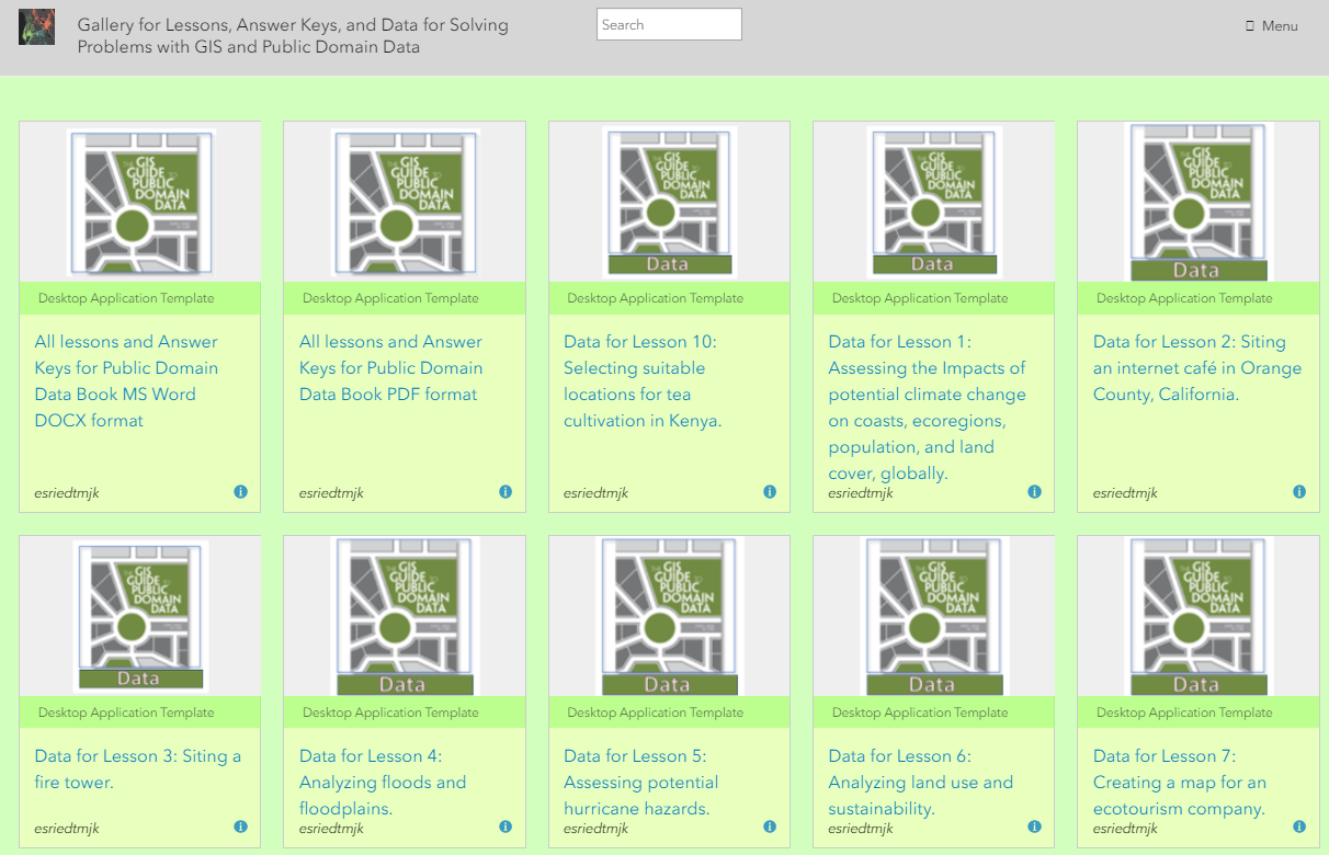 Public Domain data gallery