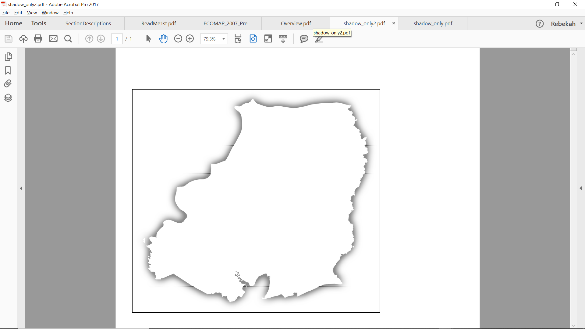 Second map frame layout exported to pdf