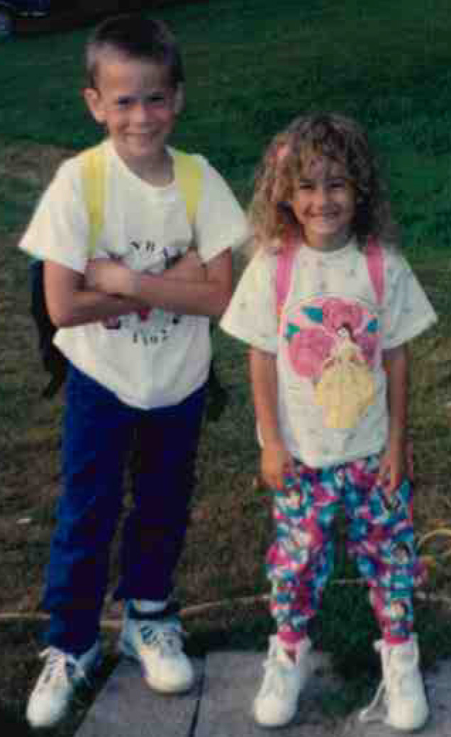 Tyler and Lindsey, first day of school