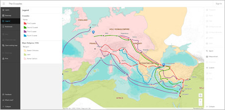 GeoInquiry map - World History - The Crusades