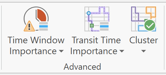 VRP Ribbon Advanced Settings section