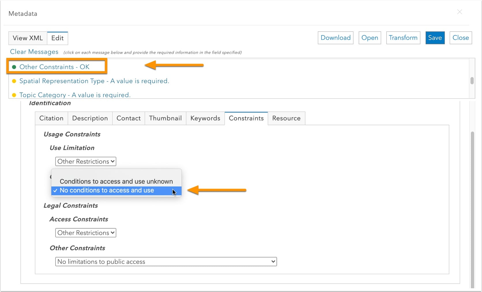 Esri Geoportal Server INSPIRE Metadata editor