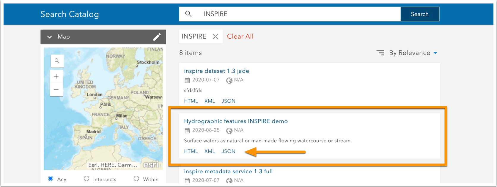 Esri Geoportal Server INSPIRE Metadata editor
