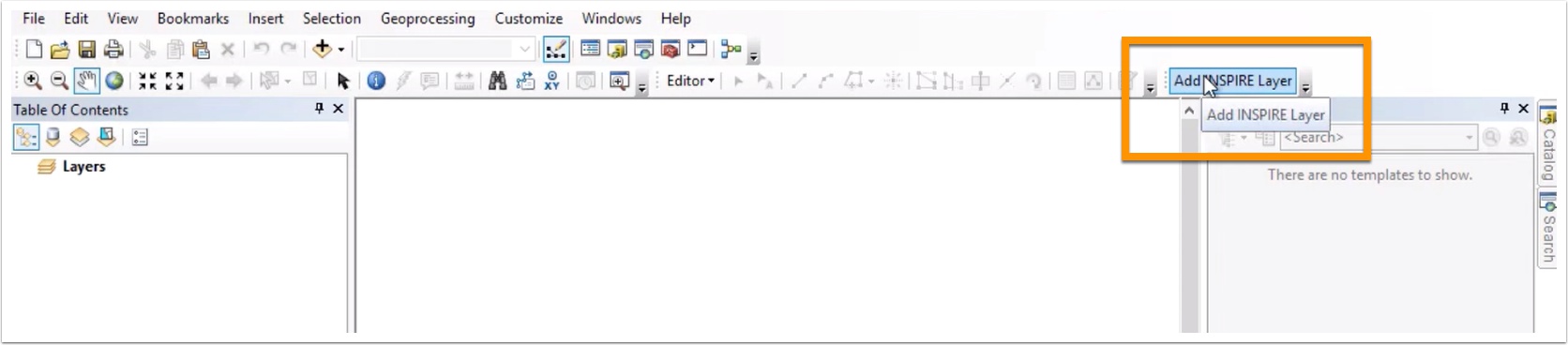 Add INSPIRE Layer(s) to create an INSPIRE map document in ArcMap