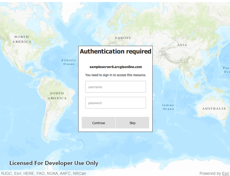 AuthenticationView example