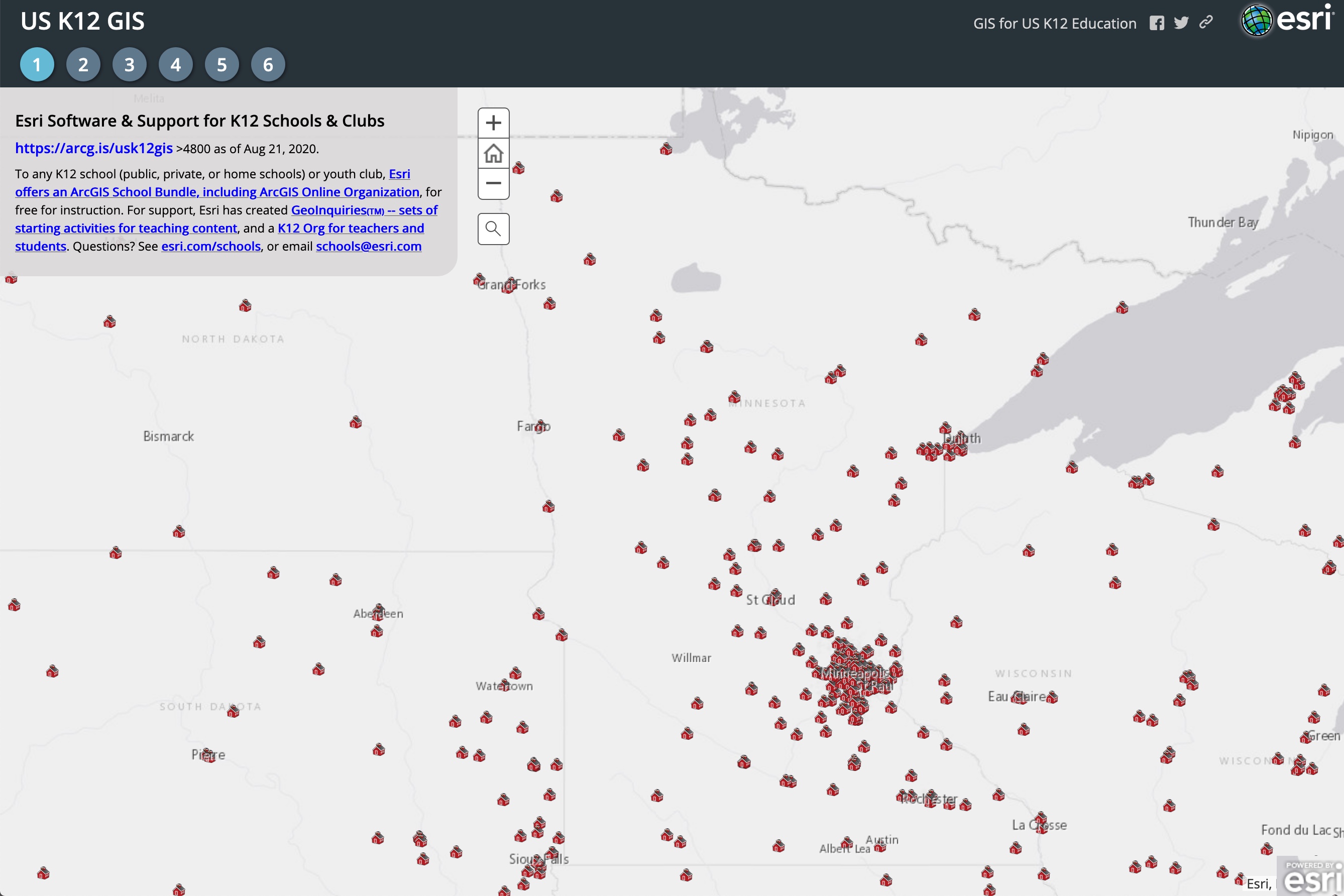 ArcGIS School Bundle sites