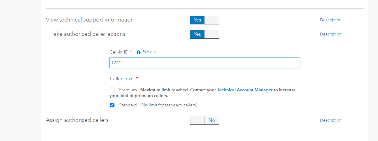 Add "Authorized Caller" and clicked "Update"