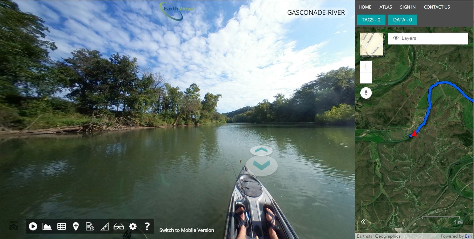Ah! Get out onto a river or lake with EarthViews.