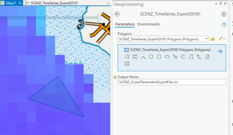 Export using a Polygon drawn on screen