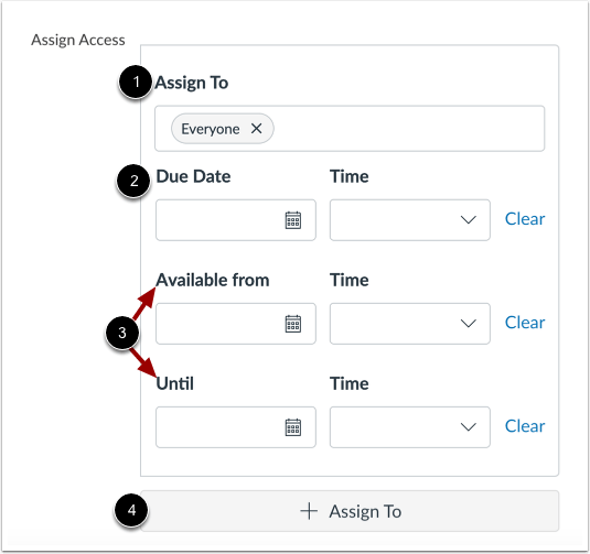 assign to and dates